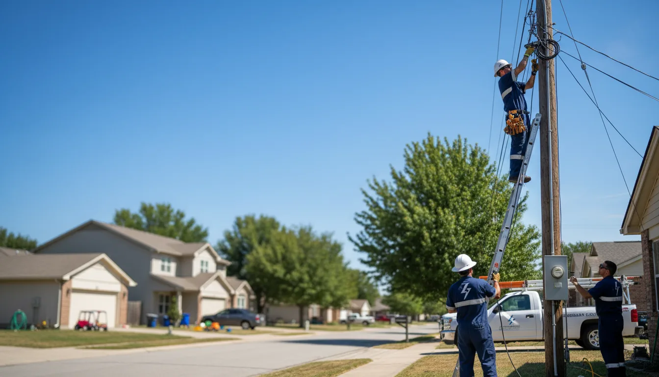 Residential electrician providing installation services in Hughes, AR